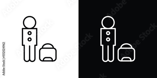 Guest icon. Simple element illustration. outline and flat symbol design