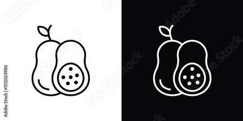 Guava icon. Simple element illustration. outline and flat symbol design