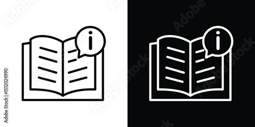 guide book icon. Simple element illustration. outline and flat symbol design