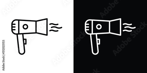 Hair dryer icon. Simple element illustration. outline and flat symbol design