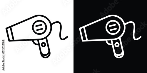 Hair dryer icon. Simple element illustration. outline and flat symbol design
