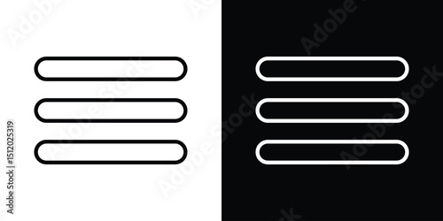 Hamburger menu icon. Simple element illustration. outline and flat symbol design