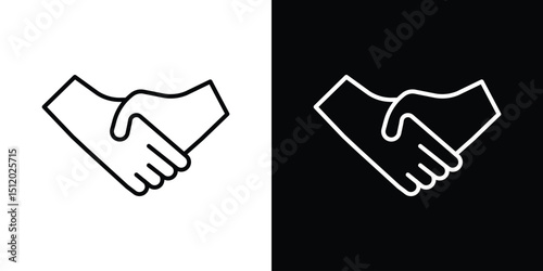 Handshake icon. Simple element illustration. outline and flat symbol design