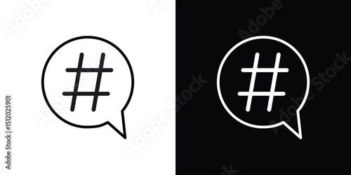 Hashtag icon. Simple element illustration. outline and flat symbol design