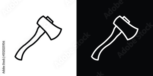 Hatchet icon. Simple element illustration. outline and flat symbol design