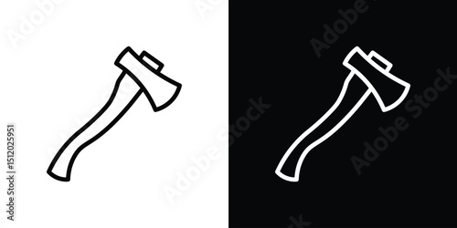 Hatchet icon. Simple element illustration. outline and flat symbol design
