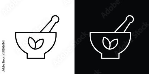 Herbal medicine icon. Simple element illustration. outline and flat symbol design
