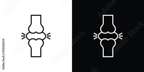 Herniated disc icon. Simple element illustration. outline and flat symbol design