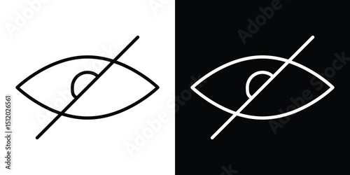 Hide icon. Simple element illustration. outline and flat symbol design