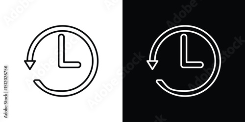History icon. Simple element illustration. outline and flat symbol design