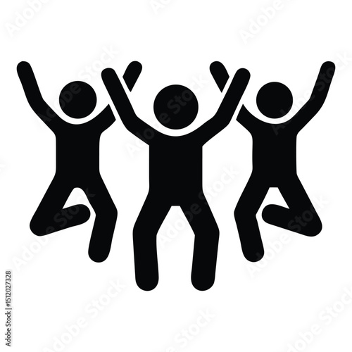 Happy family walking together outdoors vector illustration