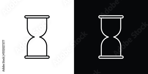 Hourglass icon. Simple element illustration. outline and flat symbol design