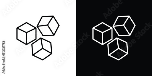 Ice icon. Simple element illustration. outline and flat symbol design