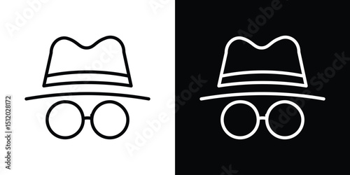 Incognito icon. Simple element illustration. outline and flat symbol design