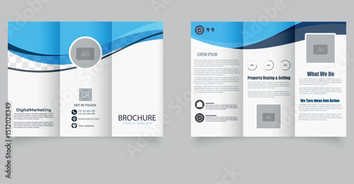 Konstfotografi Digital Marketing Trifold Brochure Template