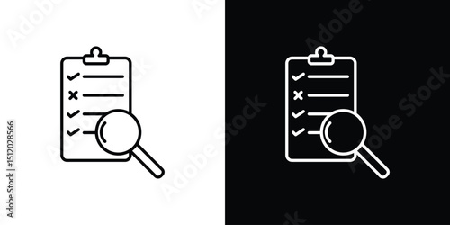 Inspection icon. Simple element illustration. outline and flat symbol design