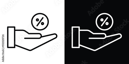 Interest icon. Simple element illustration. outline and flat symbol design