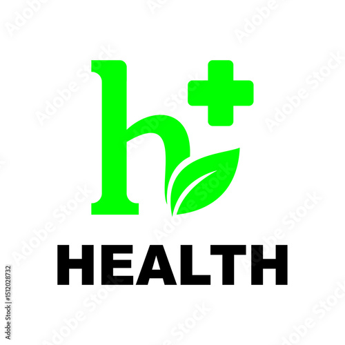 Creative logo design combining health symbol with green elements for modern wellness initiatives