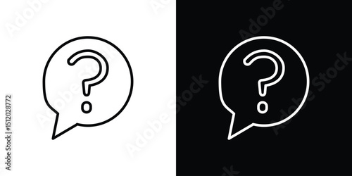 Interrogation icon. Simple element illustration. outline and flat symbol design