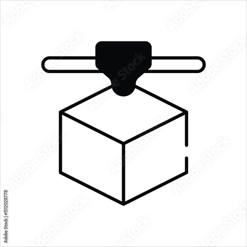 3d Printing vector icon stock illustration
