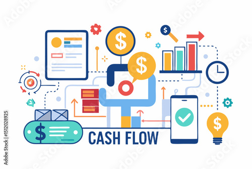 Futuristic graphics including upward arrows, a house icon, and percentage symbols represent credit score growth, mortgage rates,