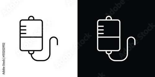 IV bag icon. Simple element illustration. outline and flat symbol design