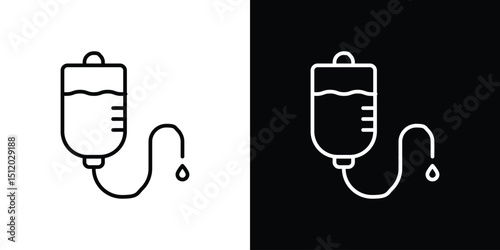 IV drip icon. Simple element illustration. outline and flat symbol design