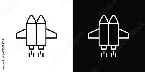 Jetpack icon. Simple element illustration. outline and flat symbol design