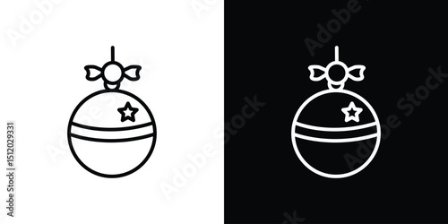Jingle bell icon. Simple element illustration. outline and flat symbol design