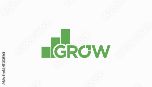 Modern growth logo design wordmark. Abstract arrow shapes logo design finnance  graphic vector illustration. Symbol, icon, creative.