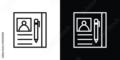 Job description icon. Simple element illustration. outline and flat symbol design
