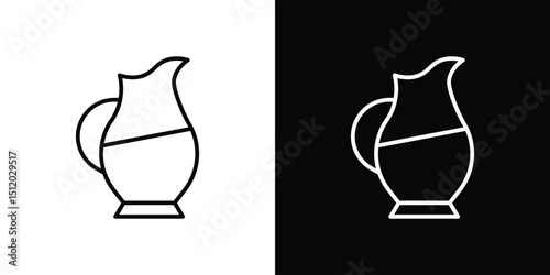 Jug icon. Simple element illustration. outline and flat symbol design
