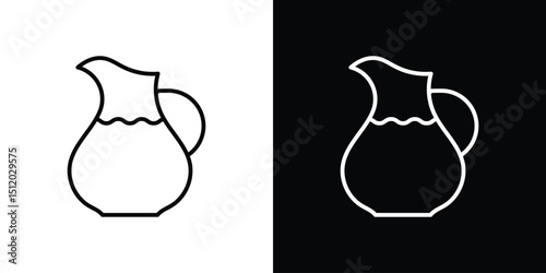 Jug icon. Simple element illustration. outline and flat symbol design