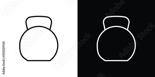 Kettlebell icon. Simple element illustration. outline and flat symbol design