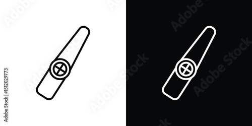 Kazoo icon. Simple element illustration. outline and flat symbol design