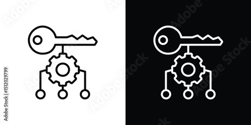 Key factor icon. Simple element illustration. outline and flat symbol design