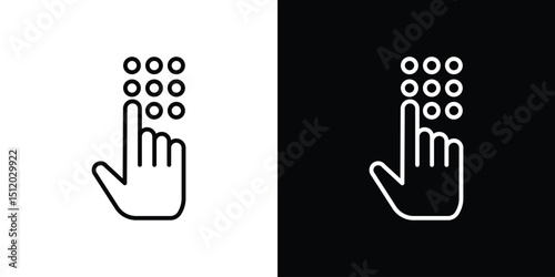 Keypad icon. Simple element illustration. outline and flat symbol design