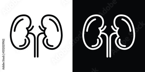 Kidney icon. Simple element illustration. outline and flat symbol design