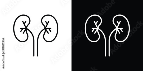 Kidneys icon. Simple element illustration. outline and flat symbol design