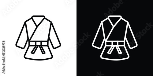 Kimono icon. Simple element illustration. outline and flat symbol design