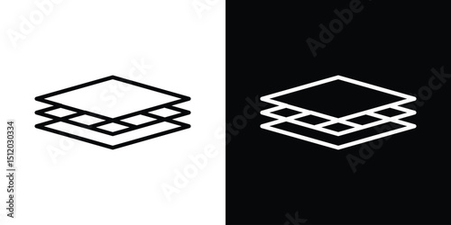 Land layers icon. Simple element illustration. outline and flat symbol design