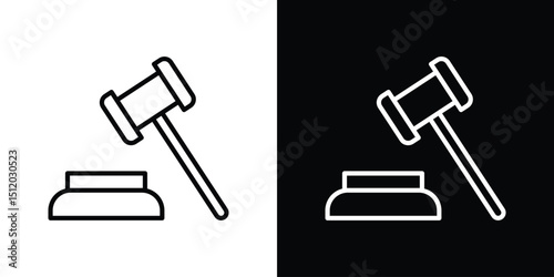 Law icon. Simple element illustration. outline and flat symbol design