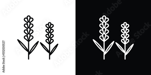 Lavender icon. Simple element illustration. outline and flat symbol design