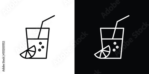 Lemonade icon. Simple element illustration. outline and flat symbol design