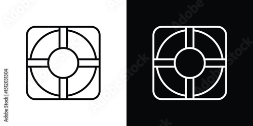 Life buoy icon. Simple element illustration. outline and flat symbol design