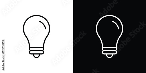 Light bulb icon. Simple element illustration. outline and flat symbol design