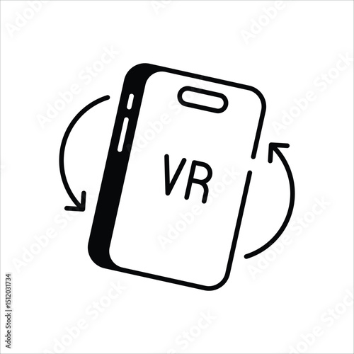 Mobile Tilting vector icon stock illustration