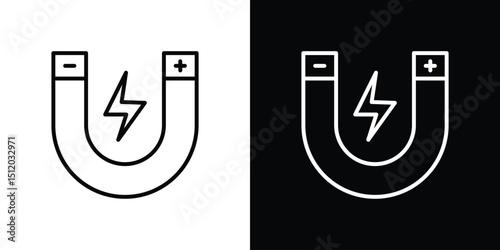 Magnet icon. Simple element illustration. outline and flat symbol design