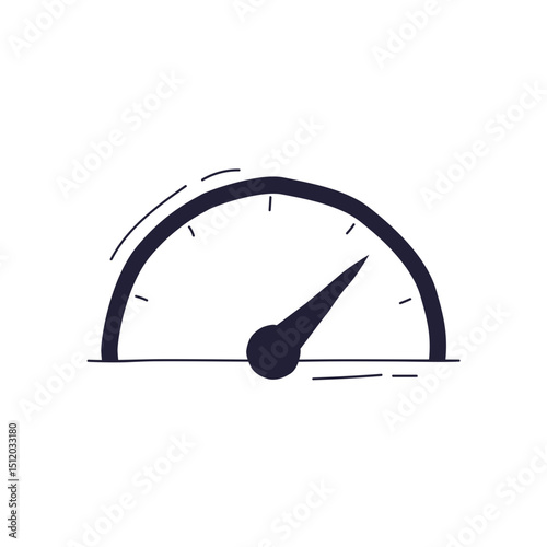 Simple gauge icon representing performance measurement.