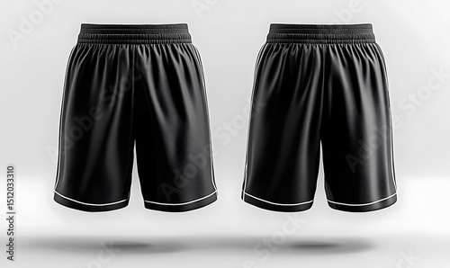 Black Basketball Shorts Mockup High-Resolution Template for Design Presentations